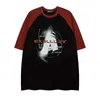 T-shirts Hommes Coton Personnalité américaine Rétro Street Print T-shirt Mode Harajuku Lâche Hip Hop Femmes Kawaii Vêtements Top Manches courtes 240319