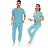 Scrubs Surgical Uniform Doctor Sjuksköterska sjuksköterskor uniformer män kvinnor medicinska arbetskläder spa tandläkare medicinsk uppsättning lab klinik skrubb kostym m0lp#