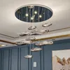 Ceiling Lights Modern Living Room Chrome Led Lamp Home Decor Bedroom Chandelier Lighting Villa Lobby Luxury Fixtures Luminaria