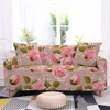 Stol täcker europeisk stil blommig rostryckt soffa täcker hela uppsättningen elastisk dammtät vardagsrum dekoration kombination