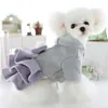 Dog Apparel Pet Dress With Multi-layer Skirt Two-leg Hooded Stylish Bow-tie Ball For Small Autumn