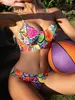 Costume da bagno donna Costume da bagno bikini a canotta con stampa frutta Costume da bagno donna a due pezzi costume da bagno a triangolo bikini estivo J240330