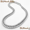 Chains Fashion Jewelry 5Mm 7Mm 9Mm 11Mm Sier Color Stainless Steel Necklace Double Curb Cuban Link Chain For Mens Womens Sc19 Drop Del Ot81H