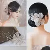 Hair Clips Barrettes Handmade Beautif Silk Yarn Flower Dreamy Side Headband Hairpins Accessories For Bride Drop Delivery Jewelry Hairj Otydp