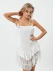 Casual Dresses Women Summer Mini Dress Lace Trim Sleeveless Slip Fashion Cami Irregular