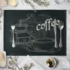 Table Mats Placemat For Dining Fabric 30x40cm Vegetable Black Color Party Wedding Festival Home Decor