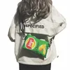 Kreative Kartoffel Chip Rucksack Neuheit Leinwand Umhängetasche Geschenke für Jungen Kinder Fi Phe Taschen Satchel Lustige Kostüm T1ne #