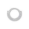 810mm G23 haute qualité Zircon pierre Segment anneaux ouvert petit Septum Piercing nez boucles d'oreilles corps Piercing 16G 240321