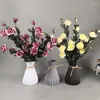 Vases Plastic European Aimulation-Ceramic Flower Vase Wedding Home Decorations Rattan-Like Unbreakable Simplicity