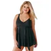 Damenbadebekleidung 2024 Sexy Plus Size Frauen Hohe Taille Badeanzug Solide Big Tankini Zwei Stücke Badeanzug 4XL