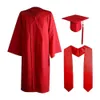 Zestaw sukni licencjackiej Zestaw kapelusza akademickiego kapelusz dla dorosłych Gown Gown Cap dla Unisex School Uniform Cosplay Bachelor Costume for Men K05M##