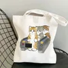 high Capacity Canvas Shoulder Bags Woman Shop Bags Kawaii Cats Carto Manga Tote Bag Beach Bag Shopper Bags Handbags c4uy#