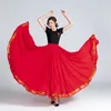 Falda de baile para mujeres Traditial Square Dancewear elegante etapa falda falda flamenca traje de danza del vientre femenino A7ax #