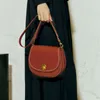 Ny FI Simple Women's Bag Högkvalitativ läder Underarm Bag Solid Color Commuter Bag Crossbody Single Shoulder Flip D029#