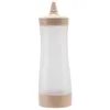 Dinnerware Sets Squeeze Bottle Kitchen Accessories Boat Plastic Sauce Vinegar Oil Ketchup Cruet Condiment Dispenser Beige Transparent