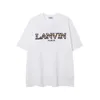 Langfans Lanvin Produkt prosty haft przemysłu ciężkiego Cheng yis sama koszulka z krótkim rękawem
