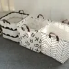 Sacs de rangement en coton et lin, panier à linge sale, carré pliable, seau étanche, sac de couette pour jouets ménagers