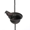 Garden Decorations Practical Door Outdoor Rain Chain Home Decor 2.4M Bronze Decoration Iron Metal Pendants