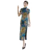 Nouveau 2024 Été à manches courtes Lg Satin de soie Jeunes vêtements chinois traditionnels Femme Mince Chegsam Qipao Jupe Grossiste W75Y #