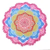 Serviette de plage ronde Hippie/Boho Mandala Couverture de plage /Jeté indien Bohème Nappe ronde Décor Mandala/Tapis de Yoga Méditation03