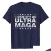 Heren T-shirts Heren T-shirts Ik identificeer me als Tra Maga Shirt Ondersteuning Grote Koning 2024 T-shirt nu gepromoveerd tot Tra-Maga Tee Polit Dhgt3