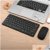 Keyboard Mouse Combos Bluetooth Tra Slim Wireless Rechargable Keyboards And Mice Kit For Tablets Smartphones Drop Delivery Computers N Otp4G