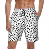 Men's Shorts Dalmatian Dog Print Board Summer Black White Classic Beach Short Pants Man Running Surf Breathable Design Trunks