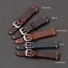 Varje handgjorda vaxoljehudklockor Rems Vintage äkta läder Watchband Calfskin Watch Stems olika färger 18mm 20mm 22mm T337N