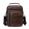 Genuine Leather Vintage Mens Shoulder Bags Crossbody For Man Designer Male Messenger Big Capacity Handbags Fashion 240326