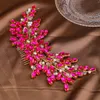 Luxury Gold Sier Color Women Hair Combs Wedding Bridal Hair Accores for Women Crystal Rhineste Head Jewelry 14l5#