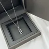 Подвесные ожерелья 925 Стерлинговое серебряное серебро роскошное модное циркон женское подвесное ожерелье серии подвижного бриллиантового бутика изящное подарок Q240330