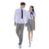 new Arrival Sailor suit School uniform sets JK school uniforms for girls White shirt and dark gray skirt suits Student Cosplay e0FU#