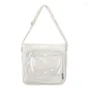 Axelväskor Crossbody Uniform Bag ita Clear Schoolbag for Girl Student Large Capacity School