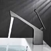 Banyo lavabo musluklar siyah havza musluk moda silah gri soğuk mikser yaratıcılık vanity musluk tek sap güverte