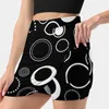 Jupes noir et blanc rétro cercles modèle coréen mode jupe été pour les femmes résistant à la lumière pantalon contraste