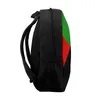 martinique in Red Green And Black 1 Firm Comfortable Infantry Pack17 Inch Shoulder Backpack Vintage Travel Novelty 360L#