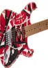 Heavy Relic Eddie Edward Van Halen Stein White Black Stripe Red ST Guitare électrique Floyd Rose Tremolo Écrou de verrouillage Little Black 9126253