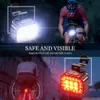 Q6 8/12 Modalità Strobo Bike Light 6/24 Lampada per tallone Luce di coda di coda set Type-C Ciclaggio impermeabile Feccante