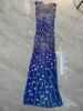 sexy Stage Sier Sequins Rhinestes Blue Dr Outfit Photo Shoot Dance Nightclub Costume Female Singer Dance Party Wear E7eL#