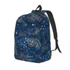 Sac à dos cartable étudiant or nébuleuse Constellations et étoiles sac à bandoulière pour ordinateur portable école