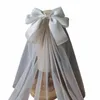 white Wedding Veil Bow Hairpin Sweet Bride Small Short Veil Stu Photography Dr Hair Korea Japan Q5TE#