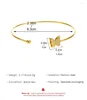 Bangle Fashion Butterfly Bracelet Female Gold Color Simple Open Ornament Birthday Gift