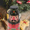 Bottiglie di stoccaggio Confezione regalo Regali di latta di Natale per imbottiture per calze Scatole per biscotti in latta con decorazioni da scrivania