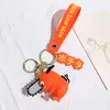 Moda Çizgi Film Karakter Keychain Kauçuk ve Sırt Çantası Takı Anahtar Yüzük Anahtarlık 083543