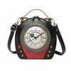 Persalizado Fun Fi Clock Shape Nova bolsa feminina portátil embalagem walkable relógio feminino bolsa pode ser pendurada no ombro PU 44vC #