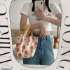 korean Style Cute Floral Canvas Small Shopper Tote Bag For Woman Female Girls Handbags Lunch Bags Shop Cloth Hand Pouch Bag b1nb#