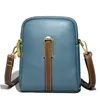 genuine Leather Women's Bag Fi Double Zip Portable Mini Shoulder Bag Mobile Phe Bag Luxury Cow Leather Crossbody b3cn#