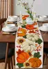 Runner da tavolo Ringraziamento Autunno Zucca Foglie d'acero Runner di lino Sciarpe da comò Lavabile Sala da pranzo Decorazioni per feste yq240330