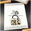 Porte-clés Longes P Portefeuilles d'impression léopard Porte-clés pour femmes Porte-monnaie de dessin animé avec porte-clés Mini sac d'écouteur Ornements Cadeau Dro Dheuz