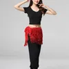 Lady Women Belly Dancing Dr midjekedjebälte glänsande Hula Stage Show Accores Bellydance Costume Prop Belly Dance Kjol M08J#